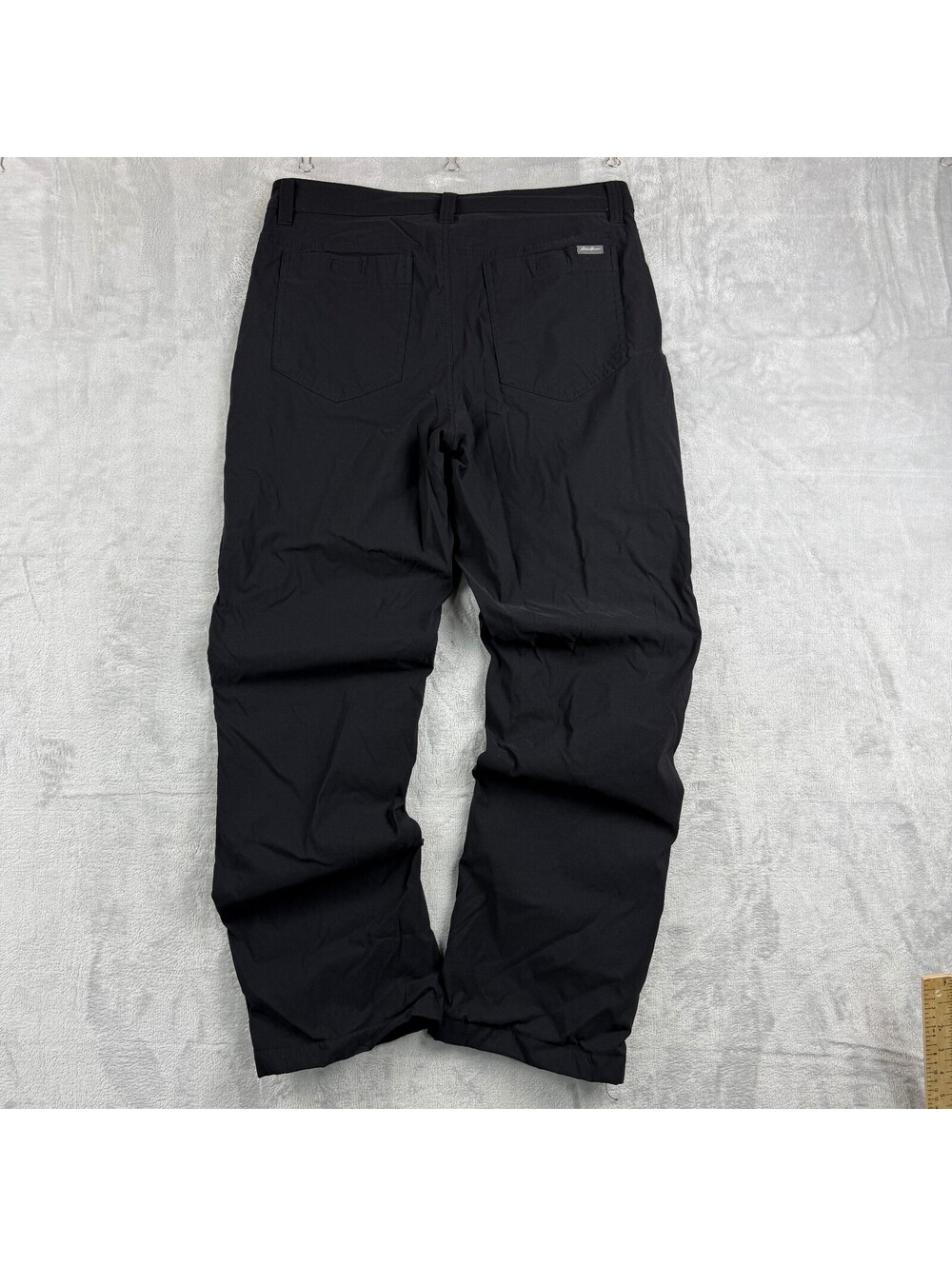 Eddie Bauer Men 34x30 Black Fleece Lined Outdoor Hiking Pant Winter Utility Camp